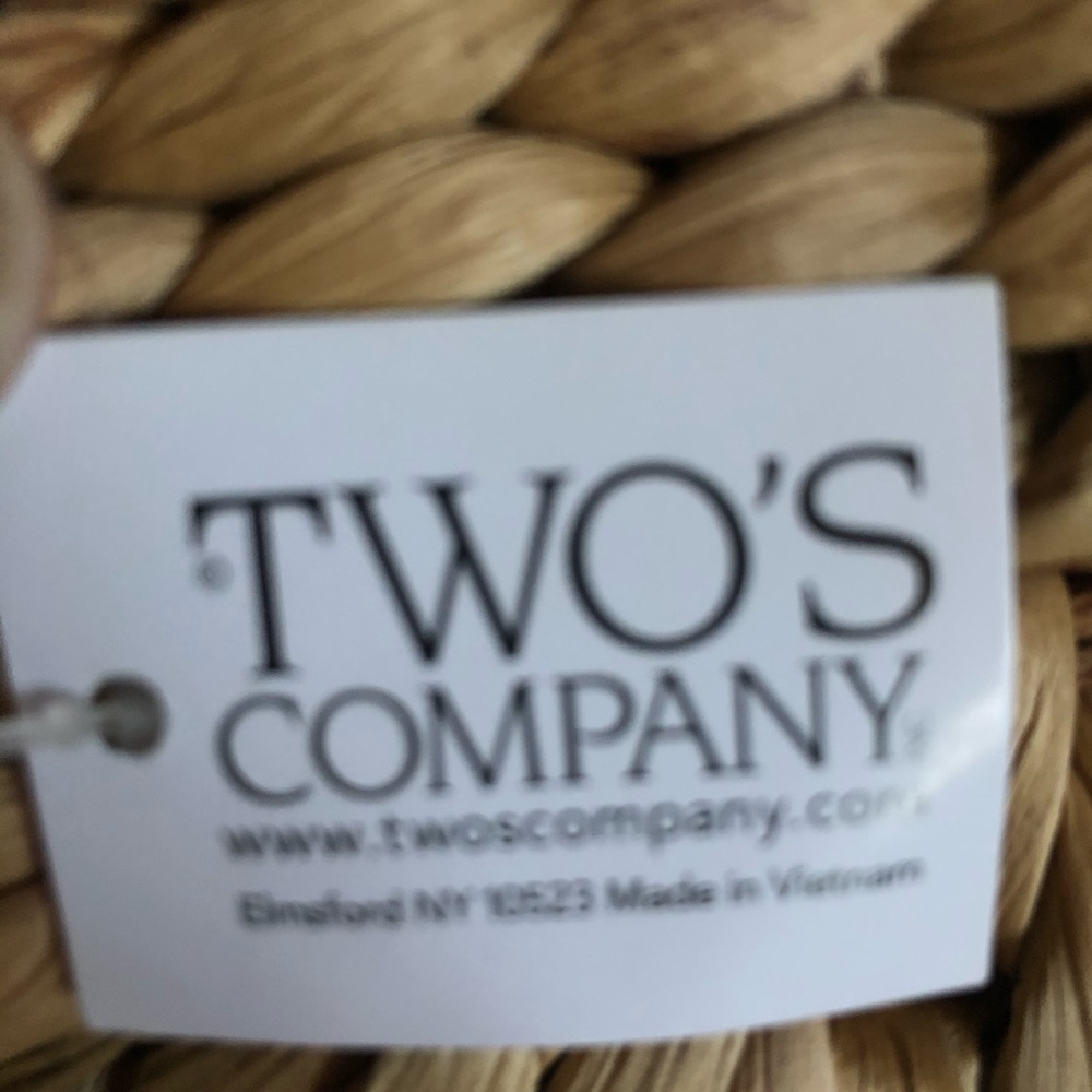 Two’s Company wicker purse brand new